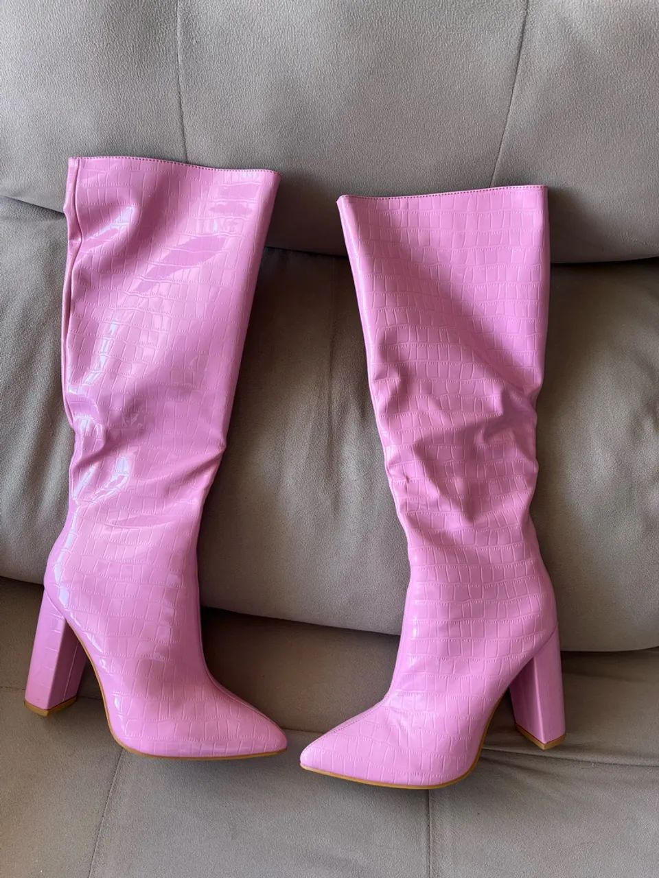 Bota rosa alta  - Foto 3