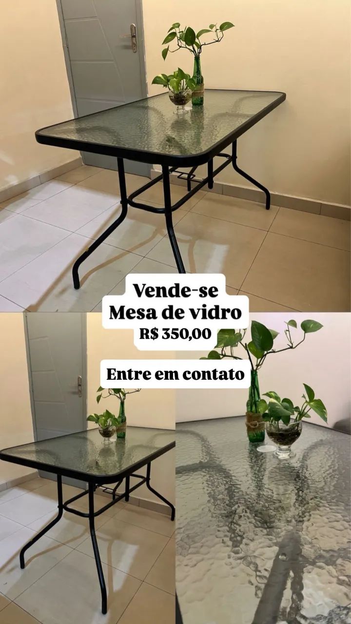Vende-se mesa de vidro 