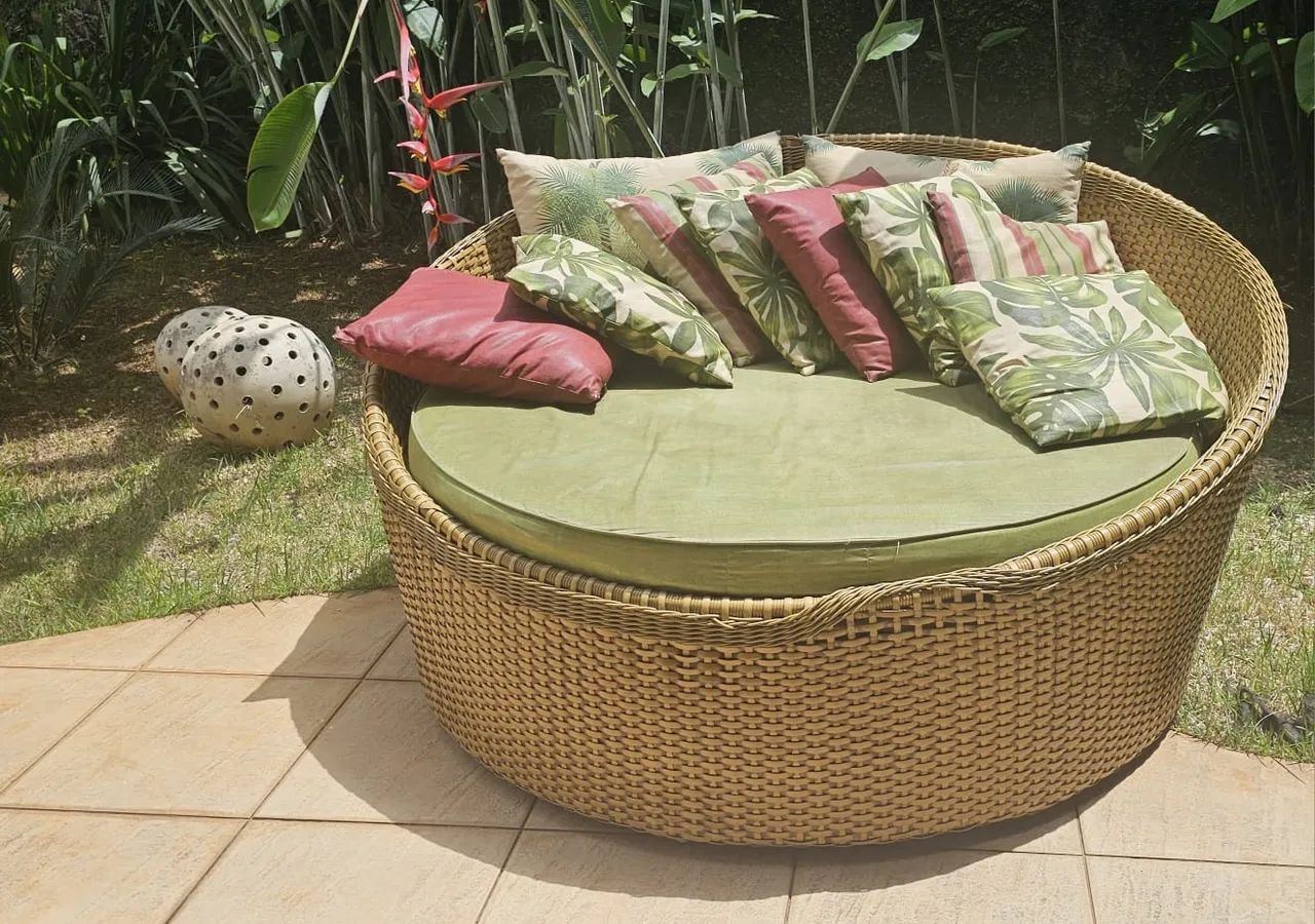Sofa redondo / Chaise area externa(acompanha as almofadas) - Foto 2