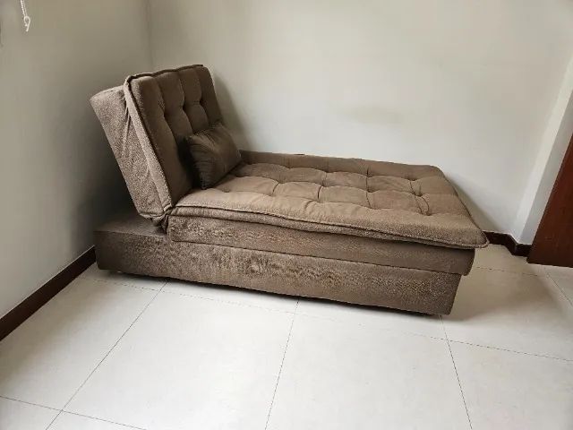 Sofá cama Divã em suede - Foto 2