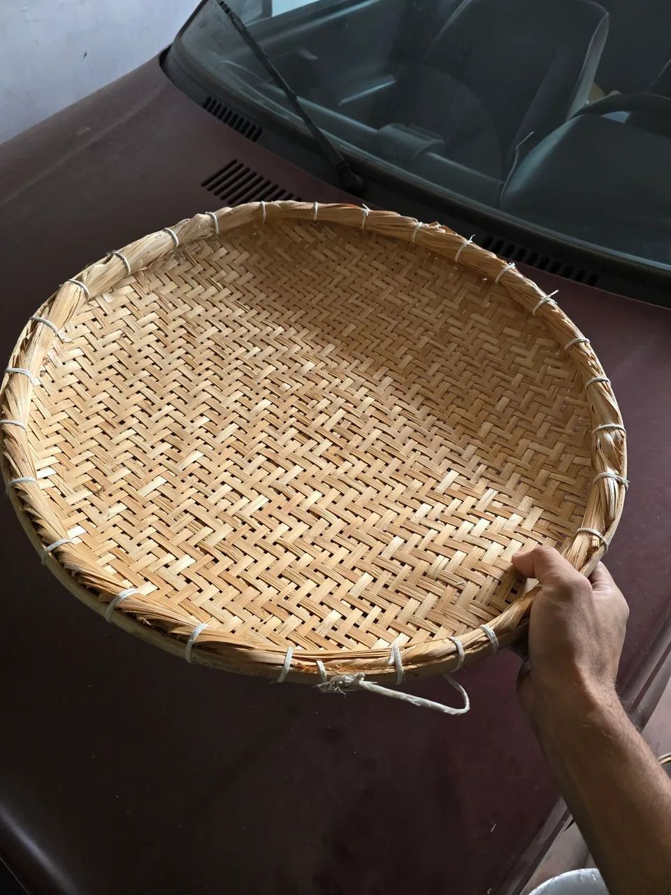 Peneira de bambu 60cm aprox