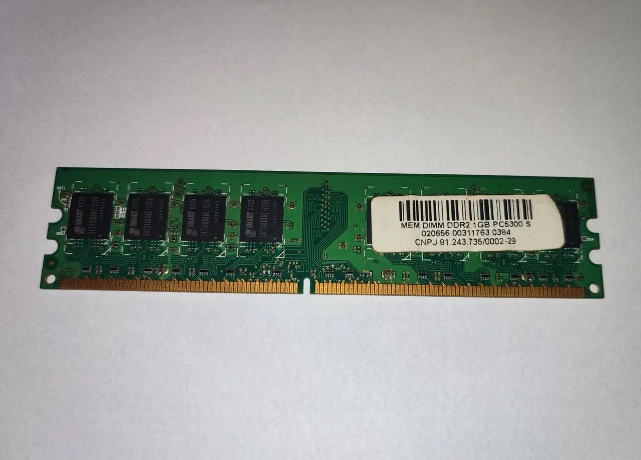 Memória Dimm DDR2  1gb PC 5300s ( Smart ) - Foto 2