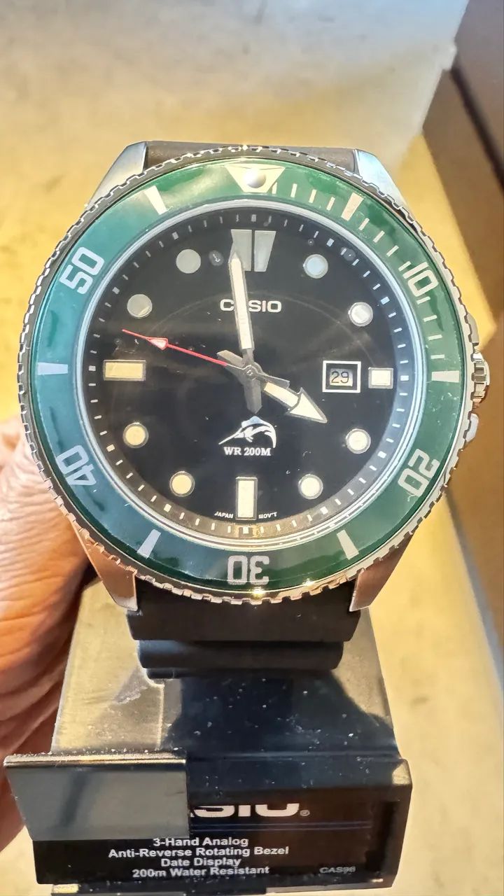 Relógio Casio Duro verde Marlin novo - Foto 2