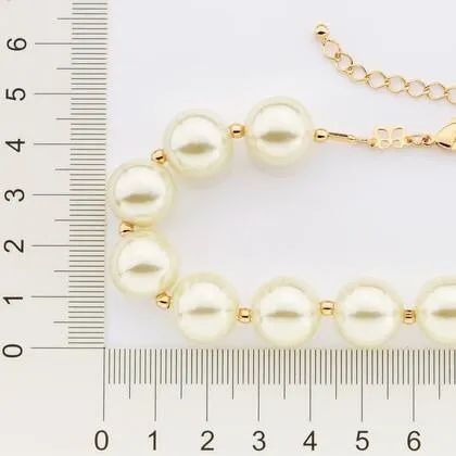 colar rommanel pérolas folheado ouro 18k - Foto 2