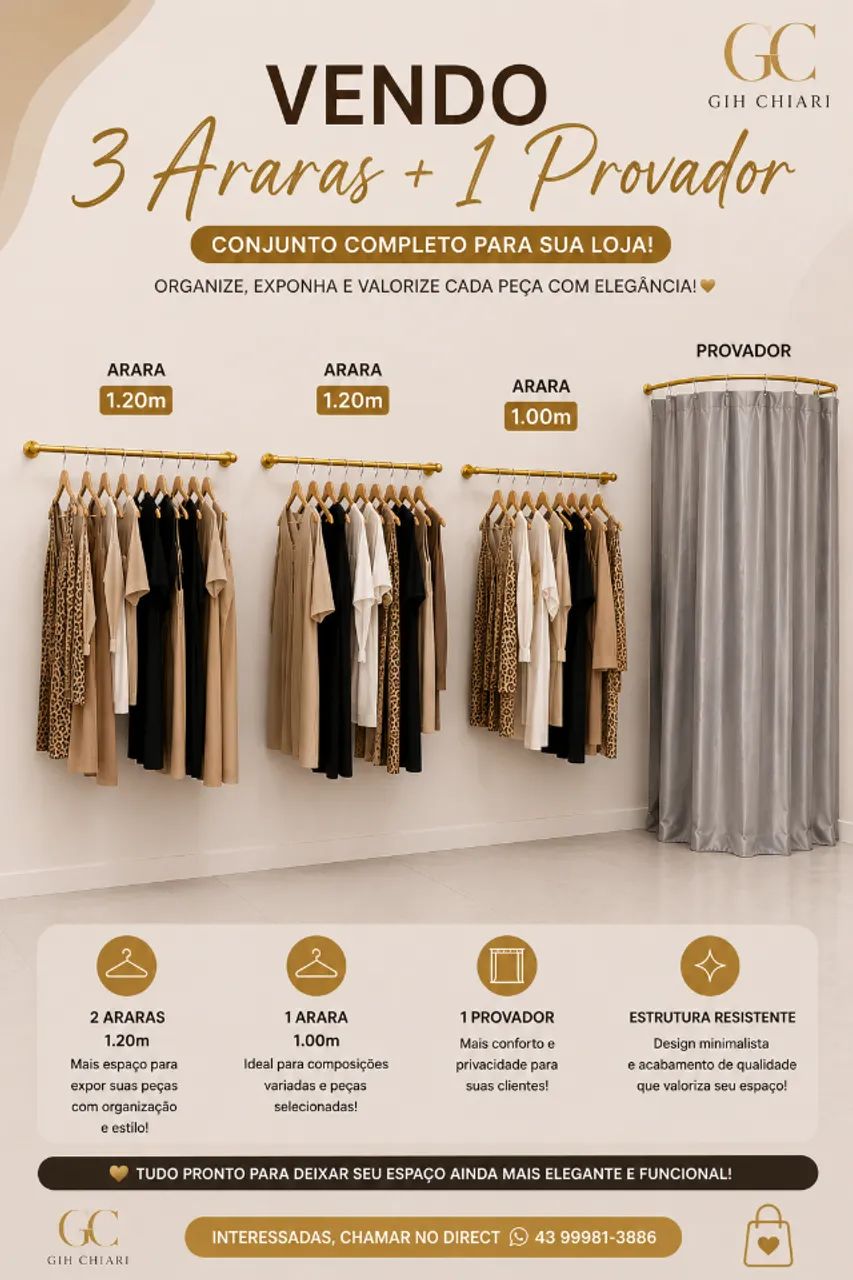 Araras e provador  - Foto 4