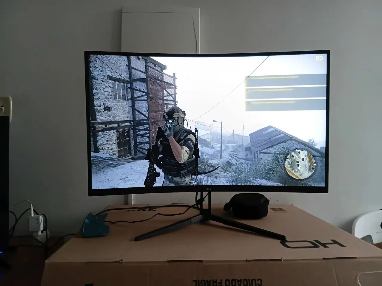 Monitor novo 32 polegadas caixa nota fiscal e serie s ontem fez limpeza zeradinho - Foto 4