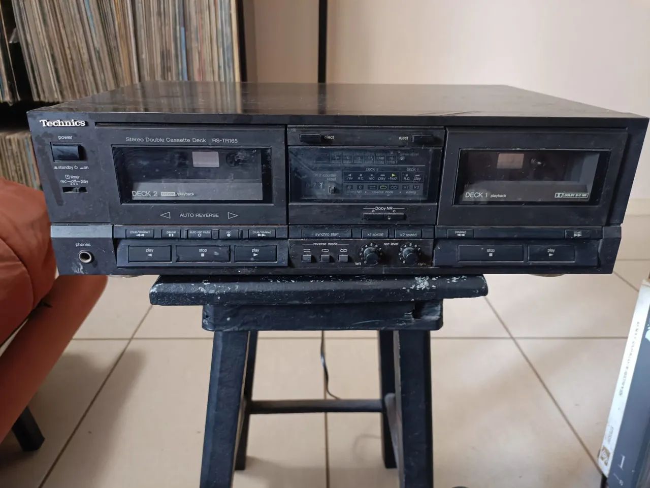 Tape Deck duplo Technics não Receiver Gradiente Marantz Sansui CCE