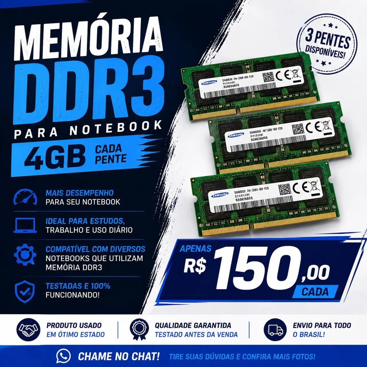 Memória RAM Notebook 