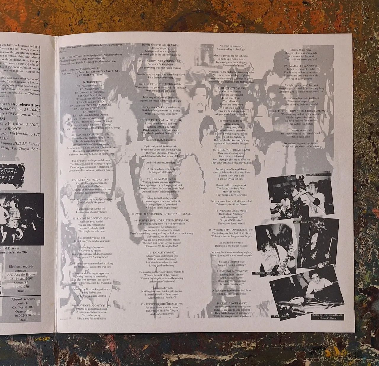 ROT e Intestinal Disease - Split Lp Grindcore, Ratos de Porão  - Foto 5