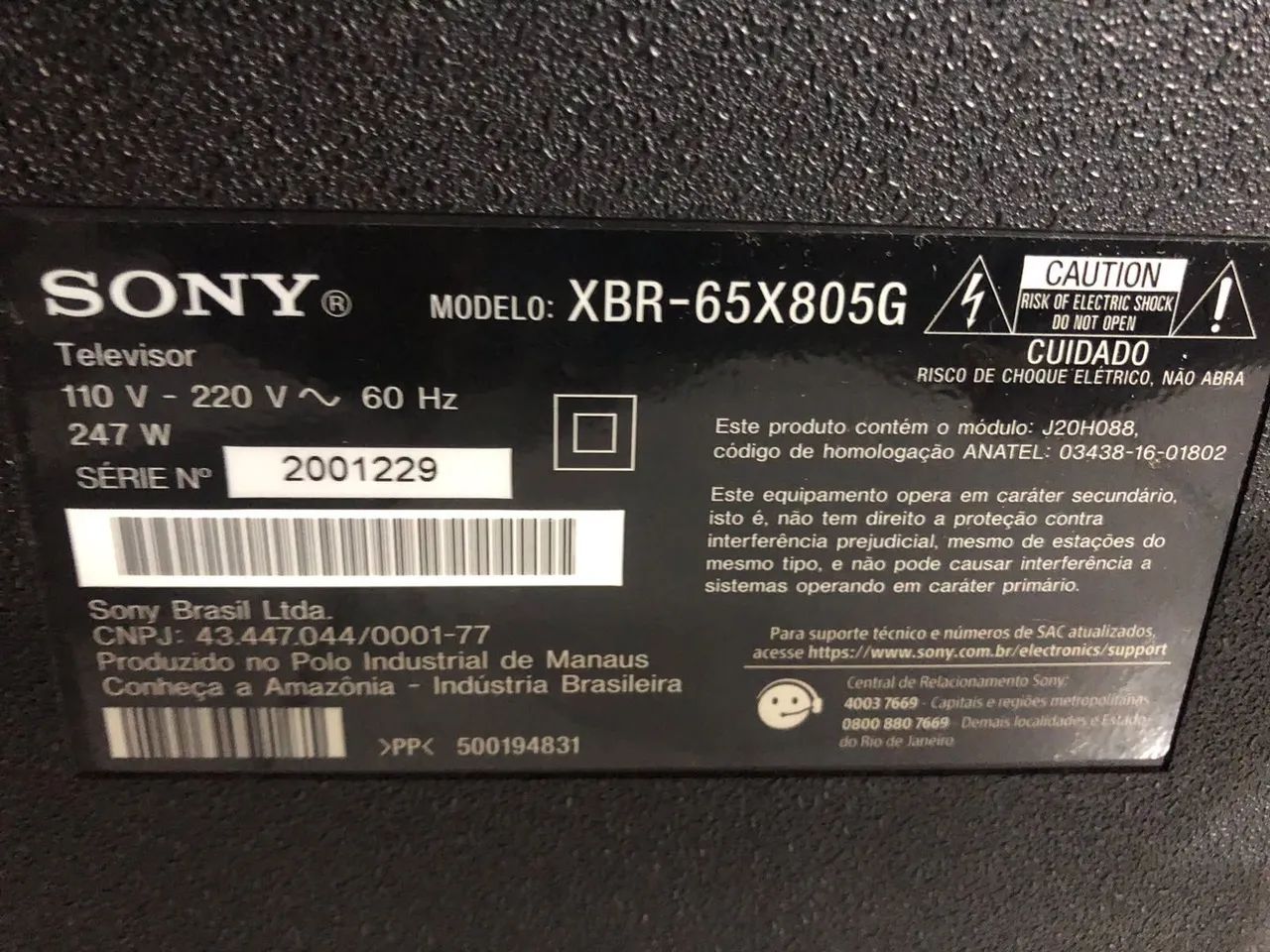 Tv Sony 65 polegadas com defeito não sei o que é - Foto 3