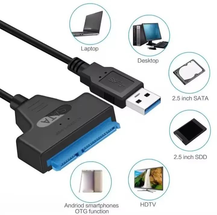 Cabo adaptador SATA USB - Foto 4