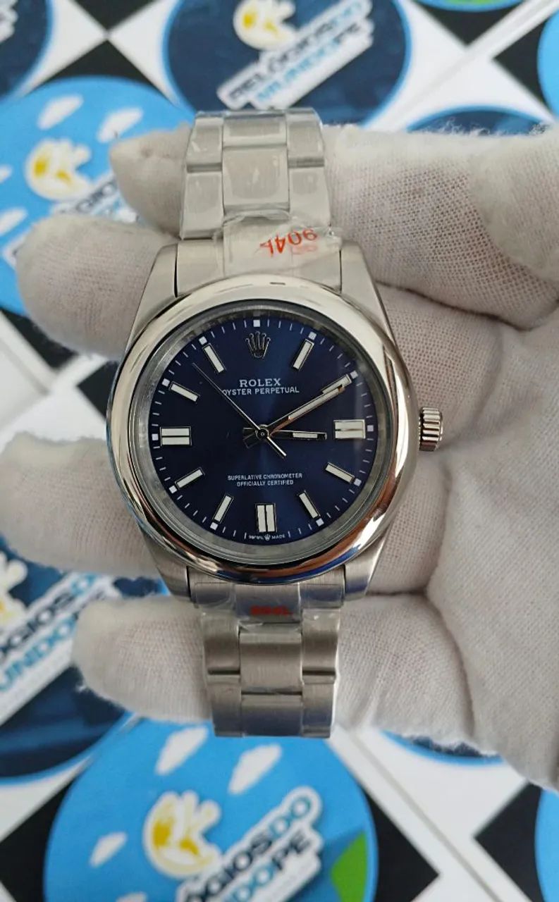 RELÓGIO OYSTER PERPETUAL FUNDO BLUE  - Foto 4