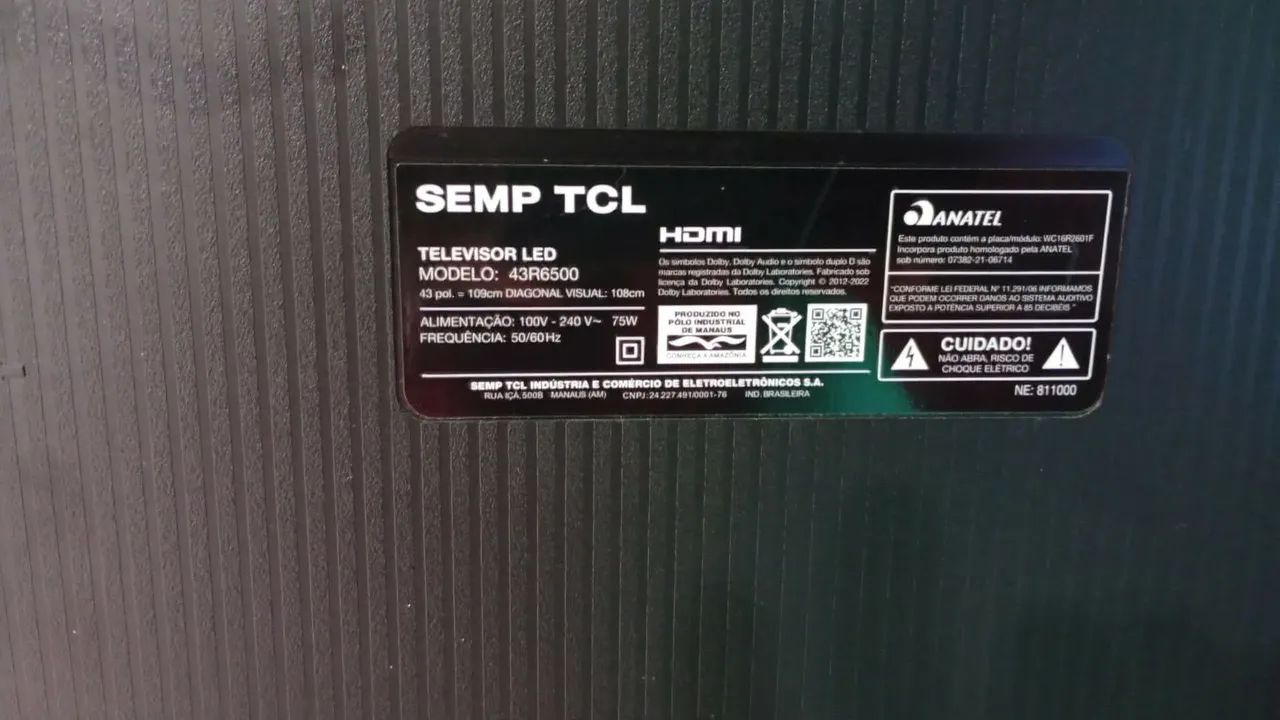 Tv smart 43 polegadas com defeito  - Foto 2