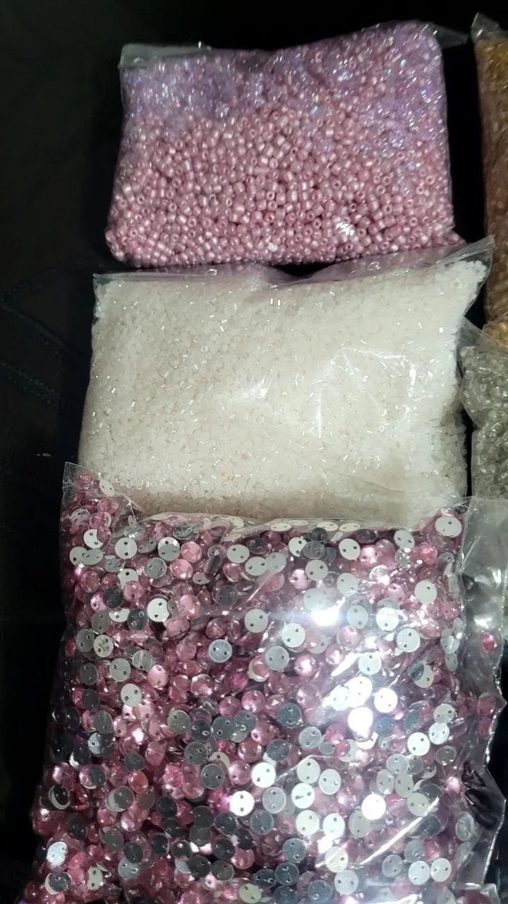 Kit 6 pacote grande de miçangas  - Foto 2