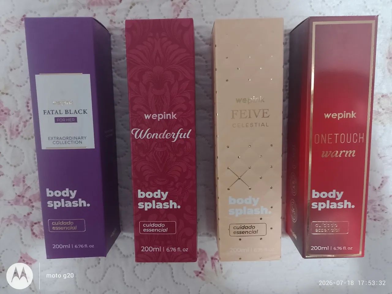 Body Splash Wepink kit com 4 