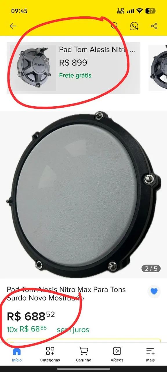 Pad bateria Alesis Nitro Max - Foto 4