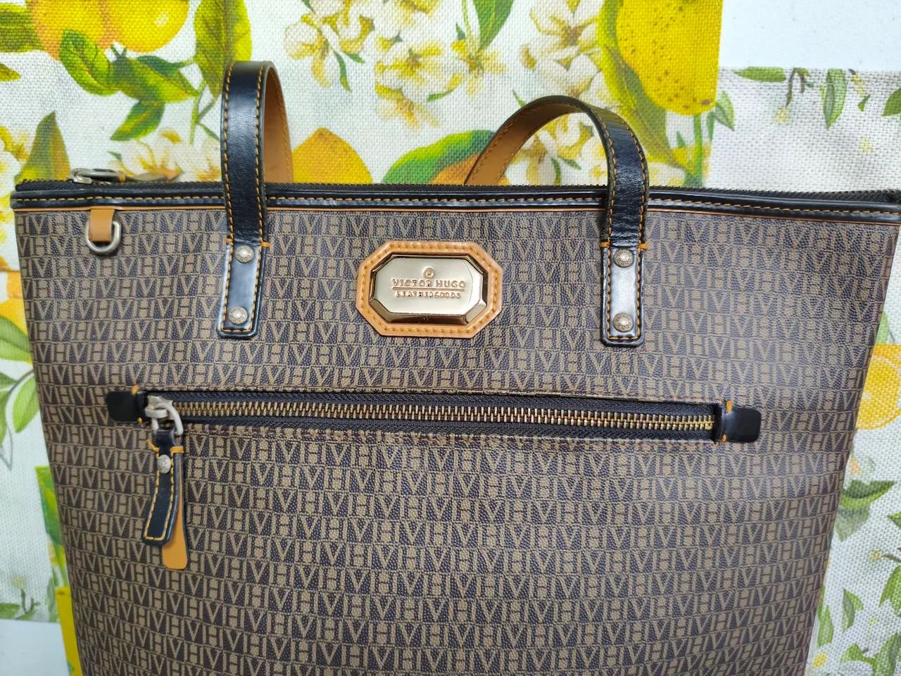 Bolsa de luxo Victor Hugo em couro original - Foto 2