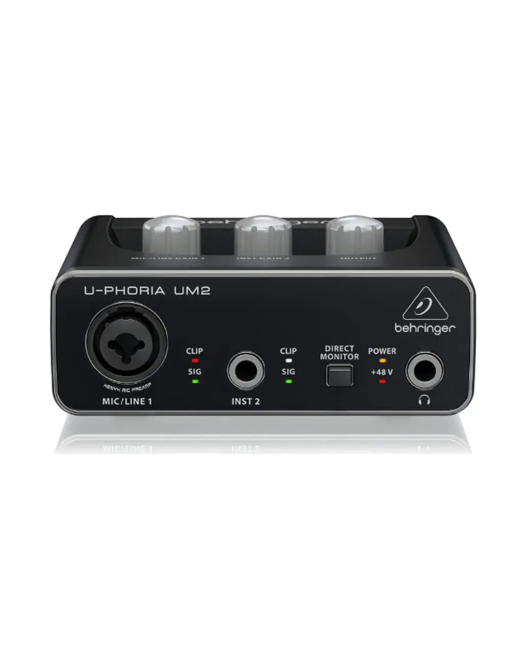 Interface de áudio Behringer U-Phoria UM2 preta