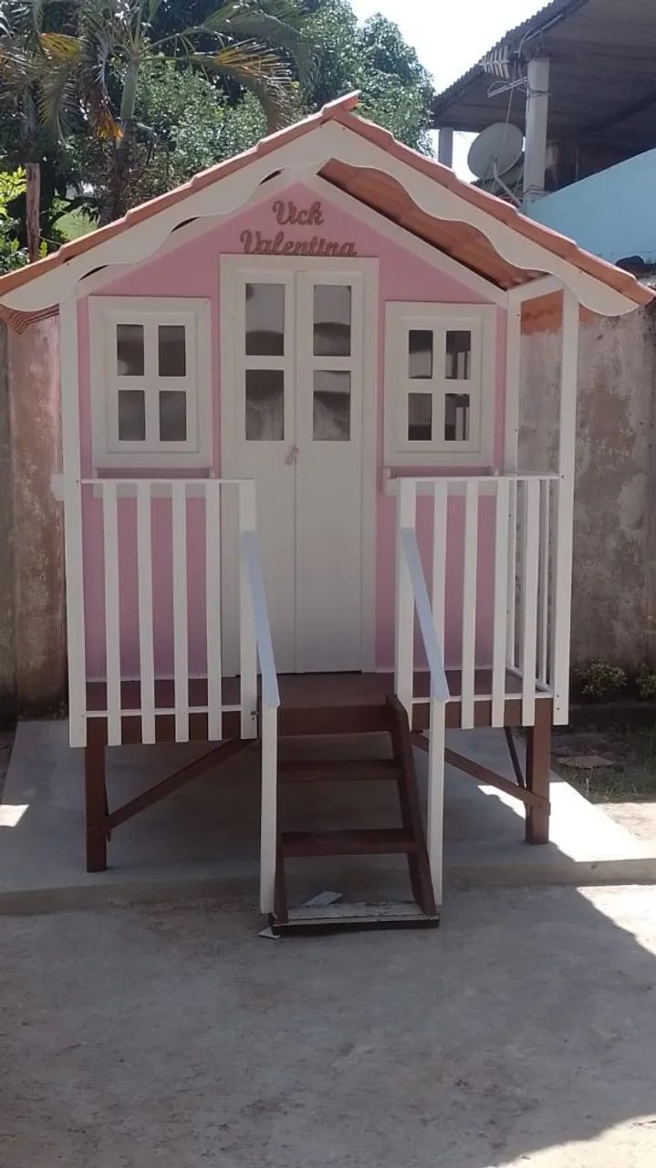 CASINHA INFANTIL ROSA MODELO LUXO - Foto 5