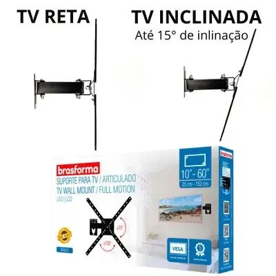 Suporte De Tv Articulado De 10 A 60 Polegadas Bra3.0 Brasforma - Foto 2