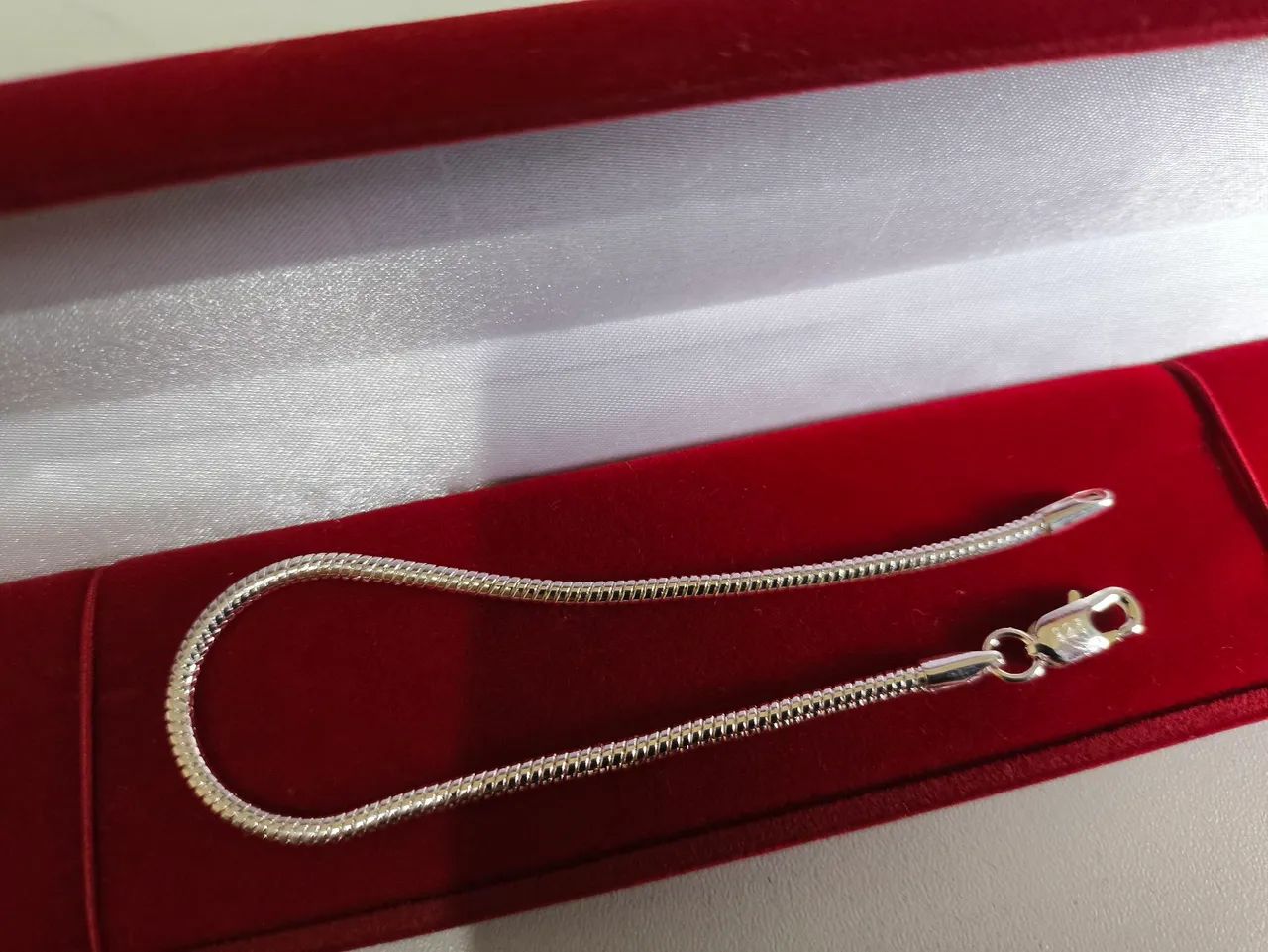Pulseira prata 21cm