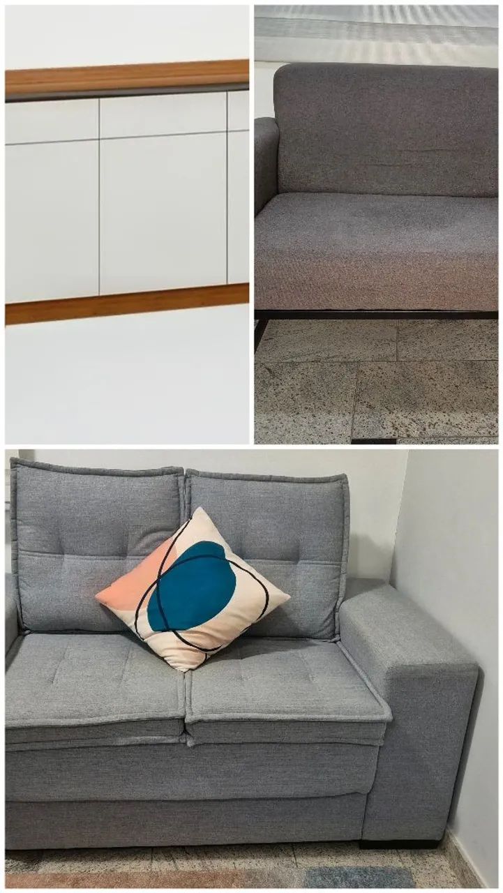 Lindo conjunto para escritorio com 3 poltronas, 1 sofa e 1 buffet