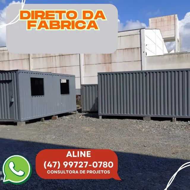 Container 6m modular dentro da NR18