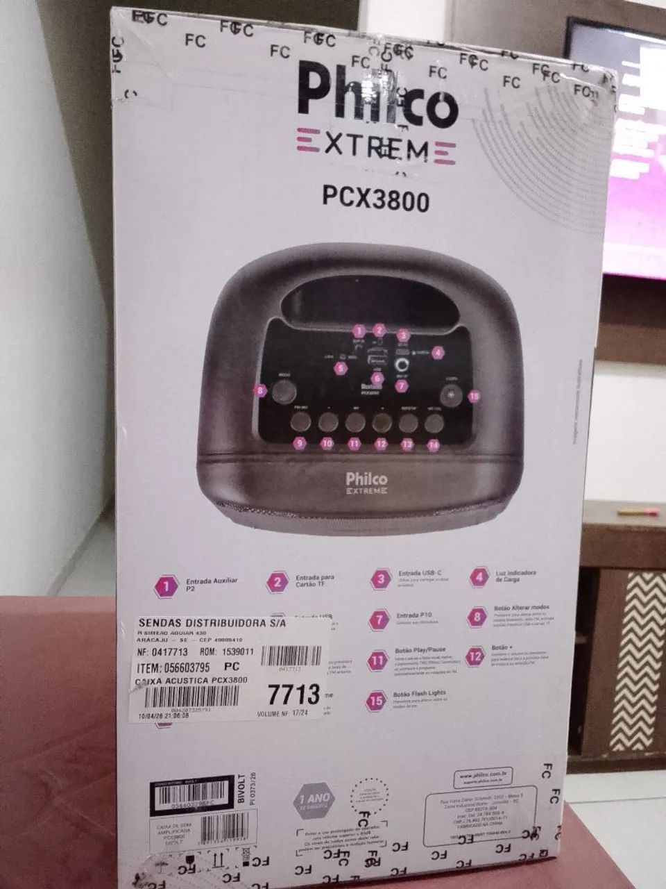 Vendo  Caixa de som amplificada  Nova na caixa  - Foto 3