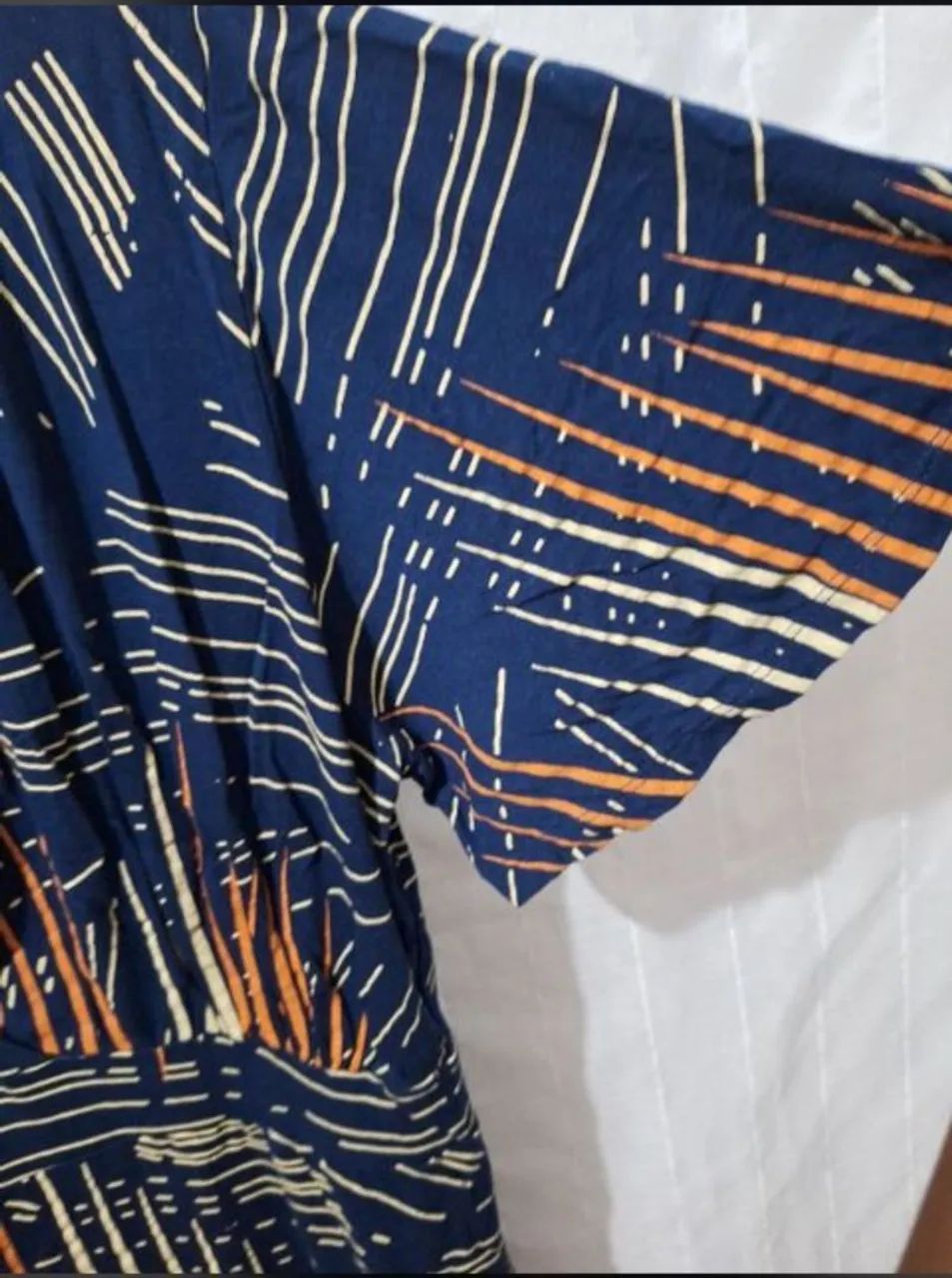 Vestido azul com listras - Foto 3