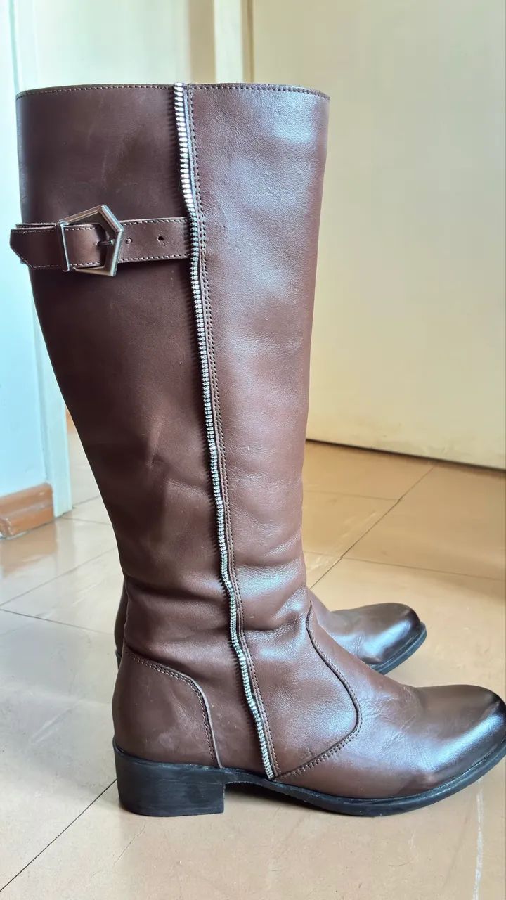Bota Couro Montaria 38 - Foto 2