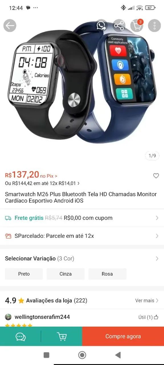 Smartwatch M26 Plus novo - Foto 5