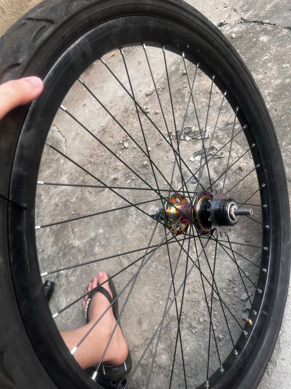 Roda com cubo barulhento e kit single  - Foto 5