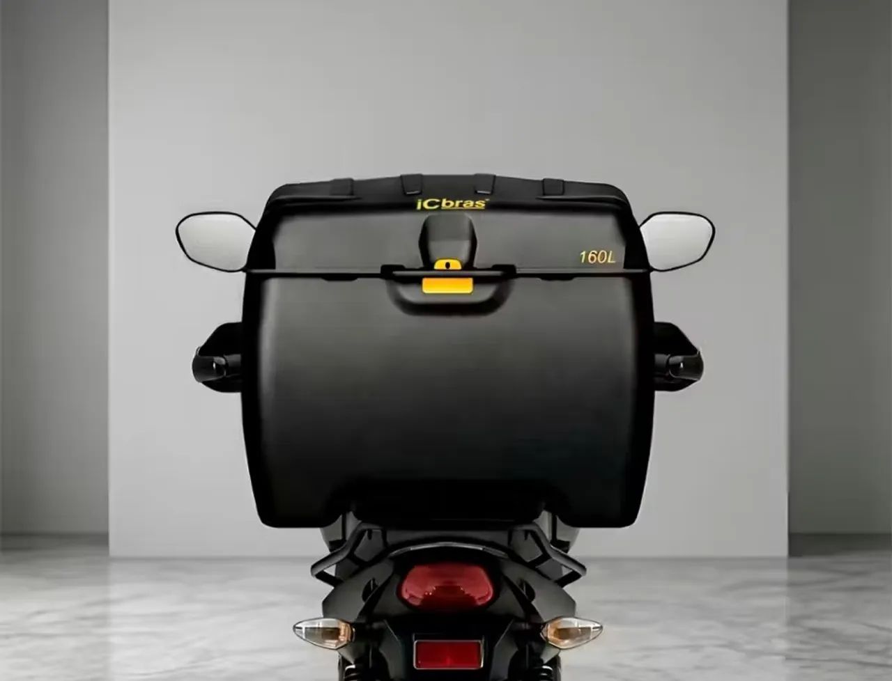 Caixa Baú 160 Litros Com Suporte Universal Motoboy Icbras - Foto 2