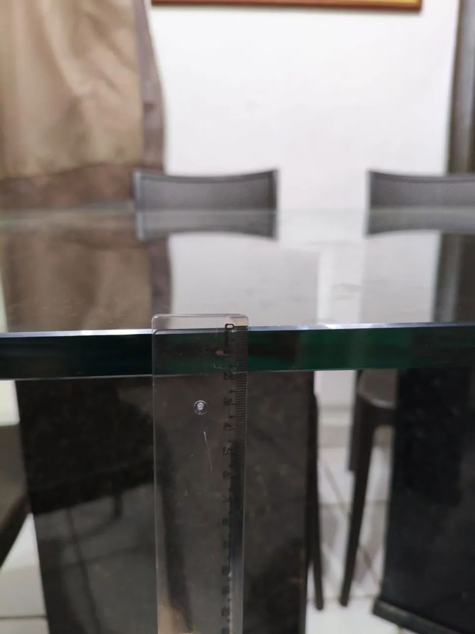 Mesa de jantar tramontina com vidro temperado 6 cadeiras - Foto 4