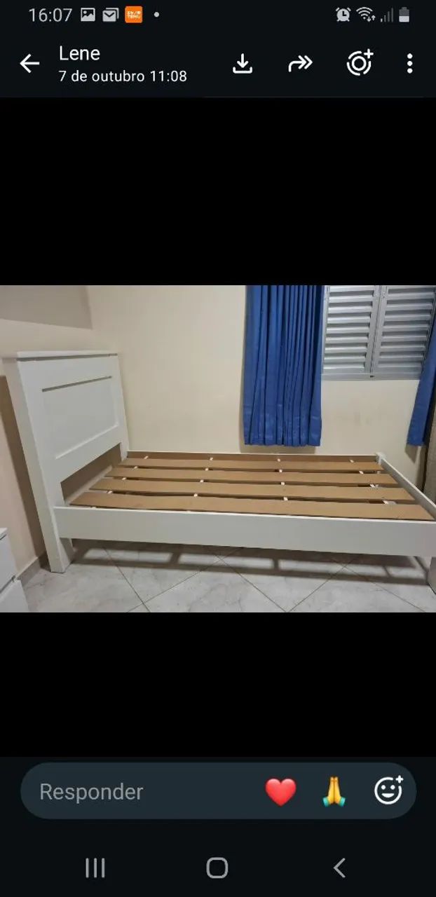 Cama solteiro branca - Foto 2