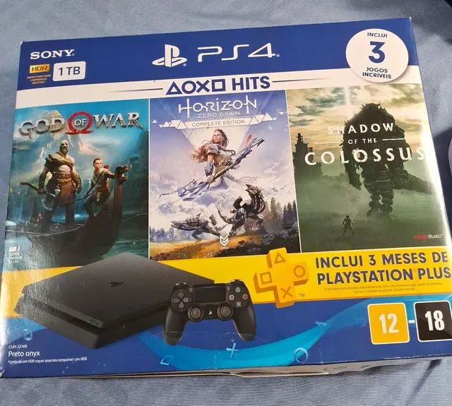 Playstation 4 Slim com 3 jogos grátis - Videogames - Menino Jesus