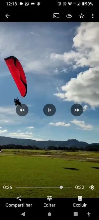 53hr de vôo registro cronômetro, com laudo, parapente SOL Auster GT2, 115 a 150kg - Foto 4