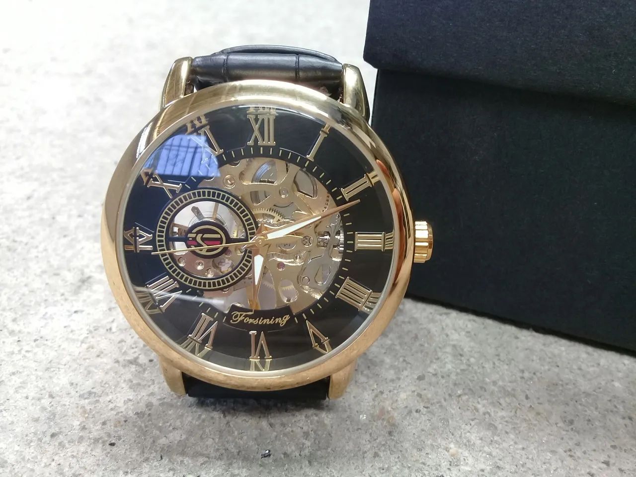 Relógio Masculino Automático Skeleton Forsining  - Foto 6