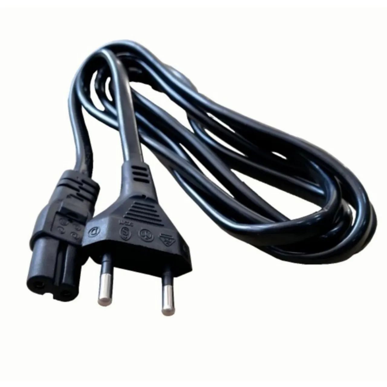 Cabo força Bipolar Padrão Rádio, TV, Vídeo Game, PS2, Som - 2 Pinos 10A Cabo de Energia - Foto 2