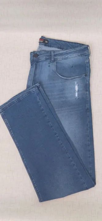 Calça Jeans Masculina com Detalhe Desfiado - Foto 2