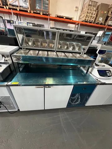 Balcão de serviço 1.5 metros resfriados com condimentadora Refrimate