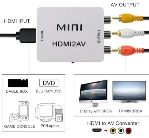 Adaptador Conversor Hdmi Para Video 3rca 2av - Foto 2