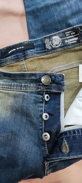 Calça Jeans Diesel Masculina Azul - Estilo Descontraído - Foto 5