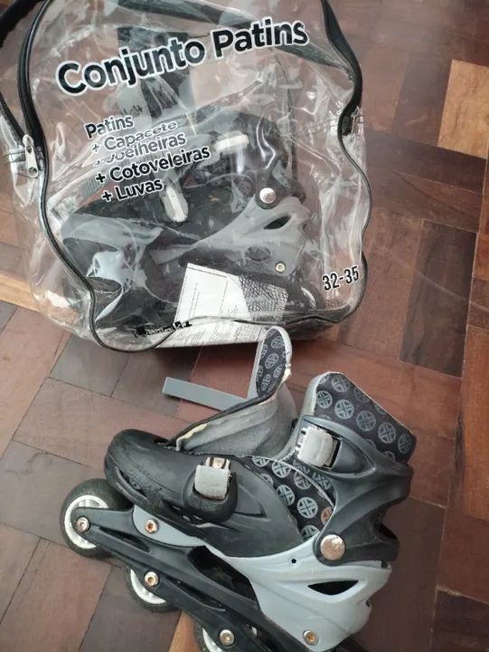 Patins roller in line 4 rodas ajustável infantil  - Foto 2