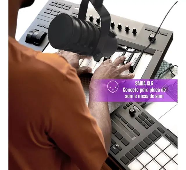 Microfone Condensador Tomate Para Live E Podcast Tipo-C / XLR - Foto 6