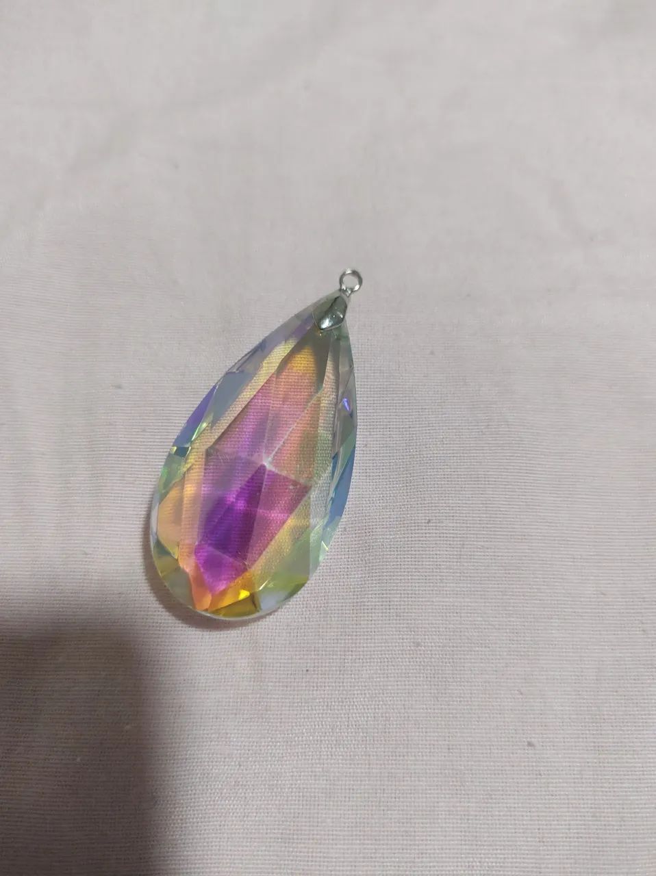 Pingente de cristal facetado com efeito arco-íris - Foto 3