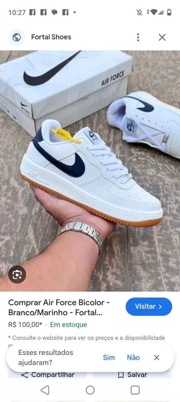 Air Force Bicolor Branco/Marinho