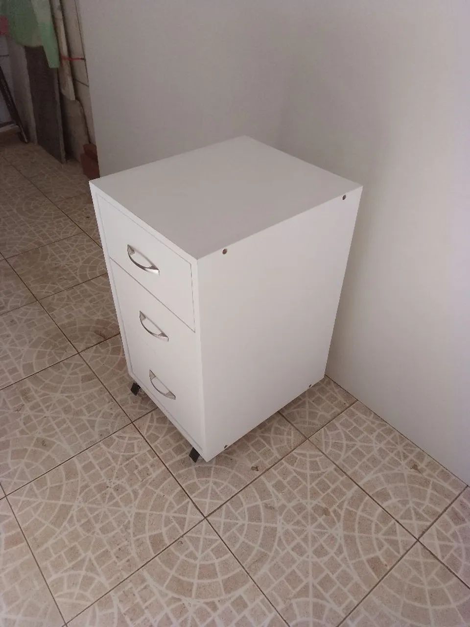 Gaveteiro com Roldanas MDF Branco TX  - Foto 2