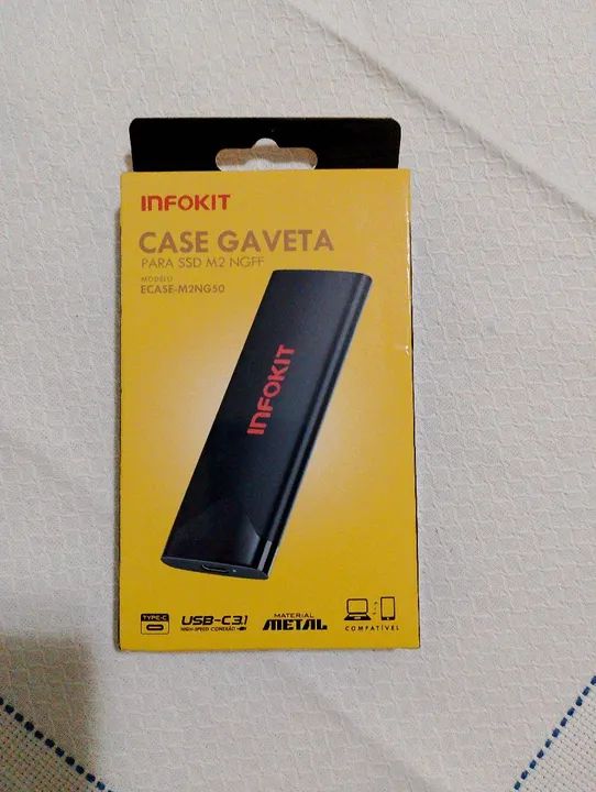 Case Gaveta para SSD M2 NGFF - INFOKIT