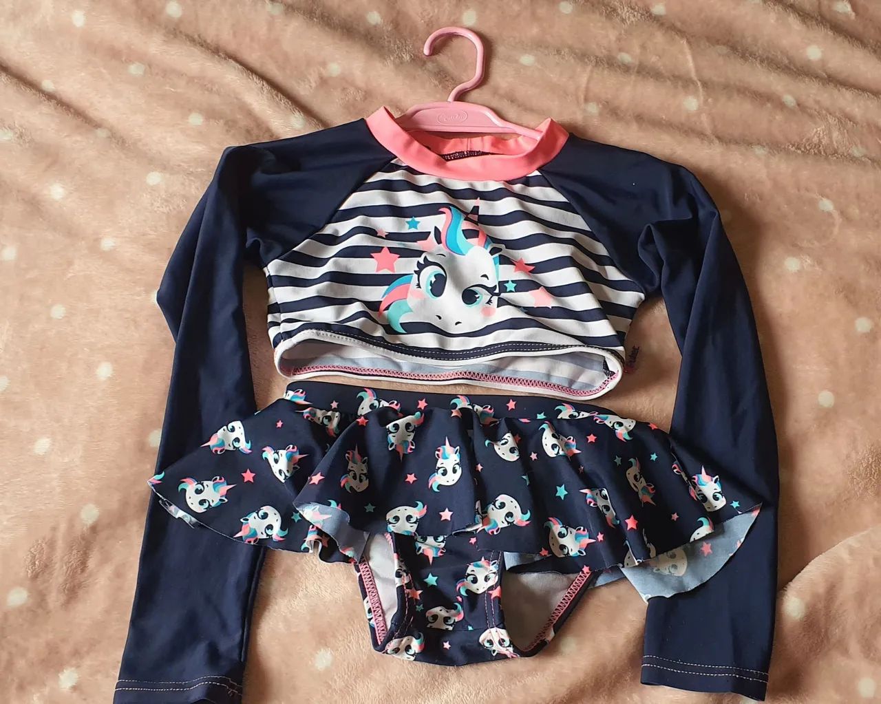 Conjunto de Biquíni Infantil Puket com Unicórnio - Tamanho 2